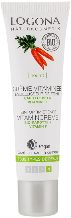 Витаминный осветляющий крем с органической морковью и витамином F - Logona Facial Care Vitamin Cream Organic Carrot — фото N1