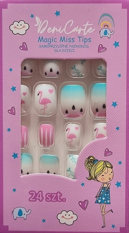Накладные ногти для детей "Фламинго", 963 - Deni Carte Magic Miss Tips — фото N1