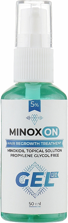 Гель для росту волосся 5% - Minoxon Hair Regrowth Treatment Minoxidil Topical Solution Propylene Glycol Free 5%