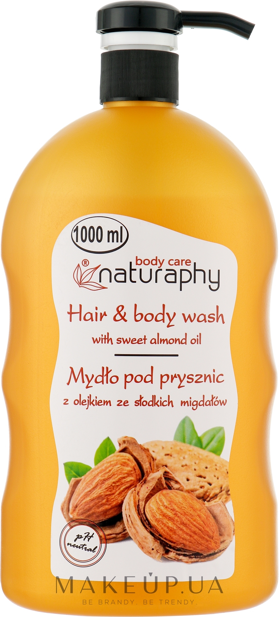 Шампунь-гель для душу з мигдальною олією - Bluxcosmetics Naturaphy Hair & Body Wash With Sweet Almond Oil — фото 1000ml