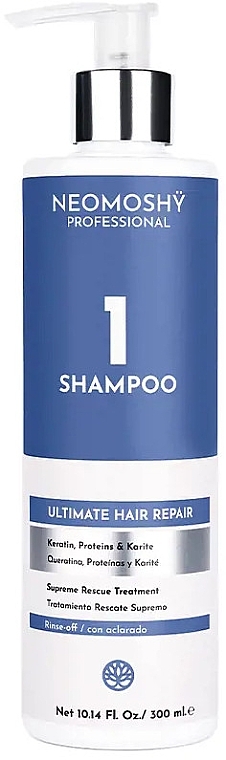 Восстанавливающий шампунь - Neomoshy Ultimate Hair Repair 1 Shampoo — фото N1