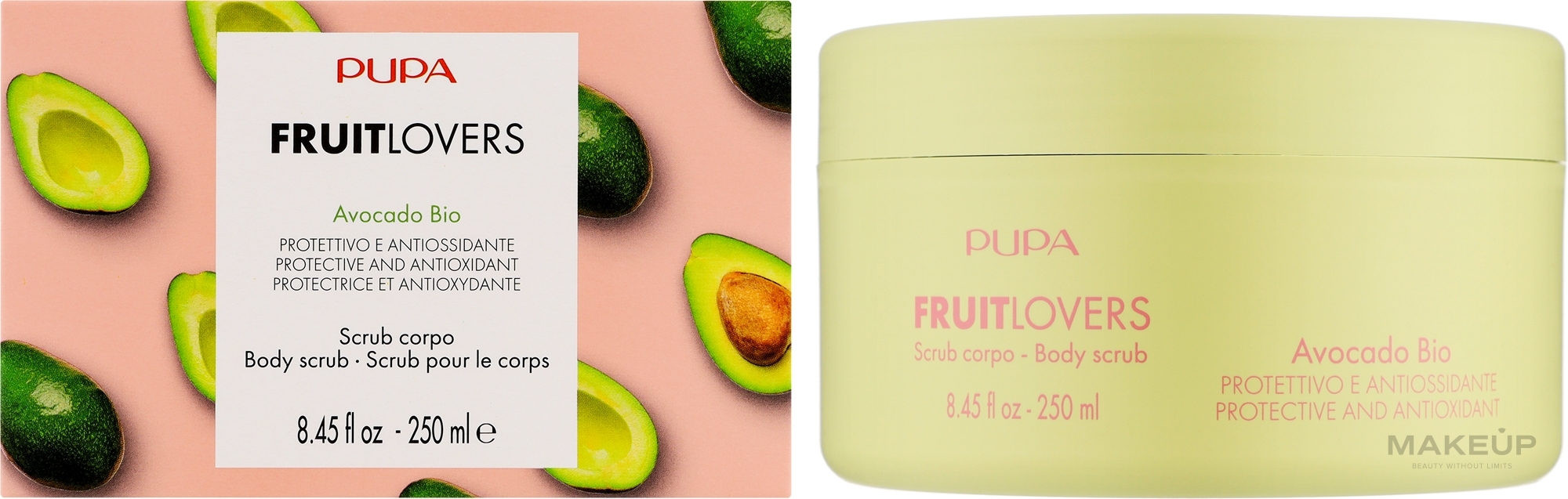 Скраб для тіла "Авокадо" - Pupa Fruit Lovers Avocado Bio Body Scrub — фото 250ml