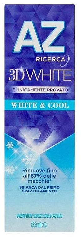 Зубная паста отбеливающая - AZ Ricerca White & Cool 3D White Toothpaste — фото N2