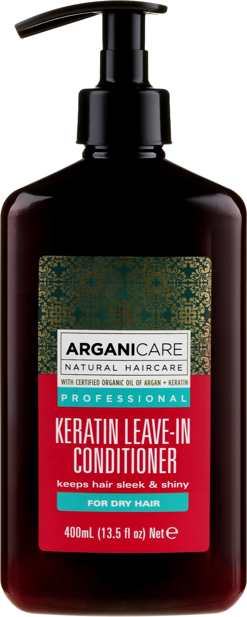 Незмивний кондиціонер для сухого волосся з кератином - Arganicare Keratin Leave-in Conditioner For Dry Hair — фото 400ml