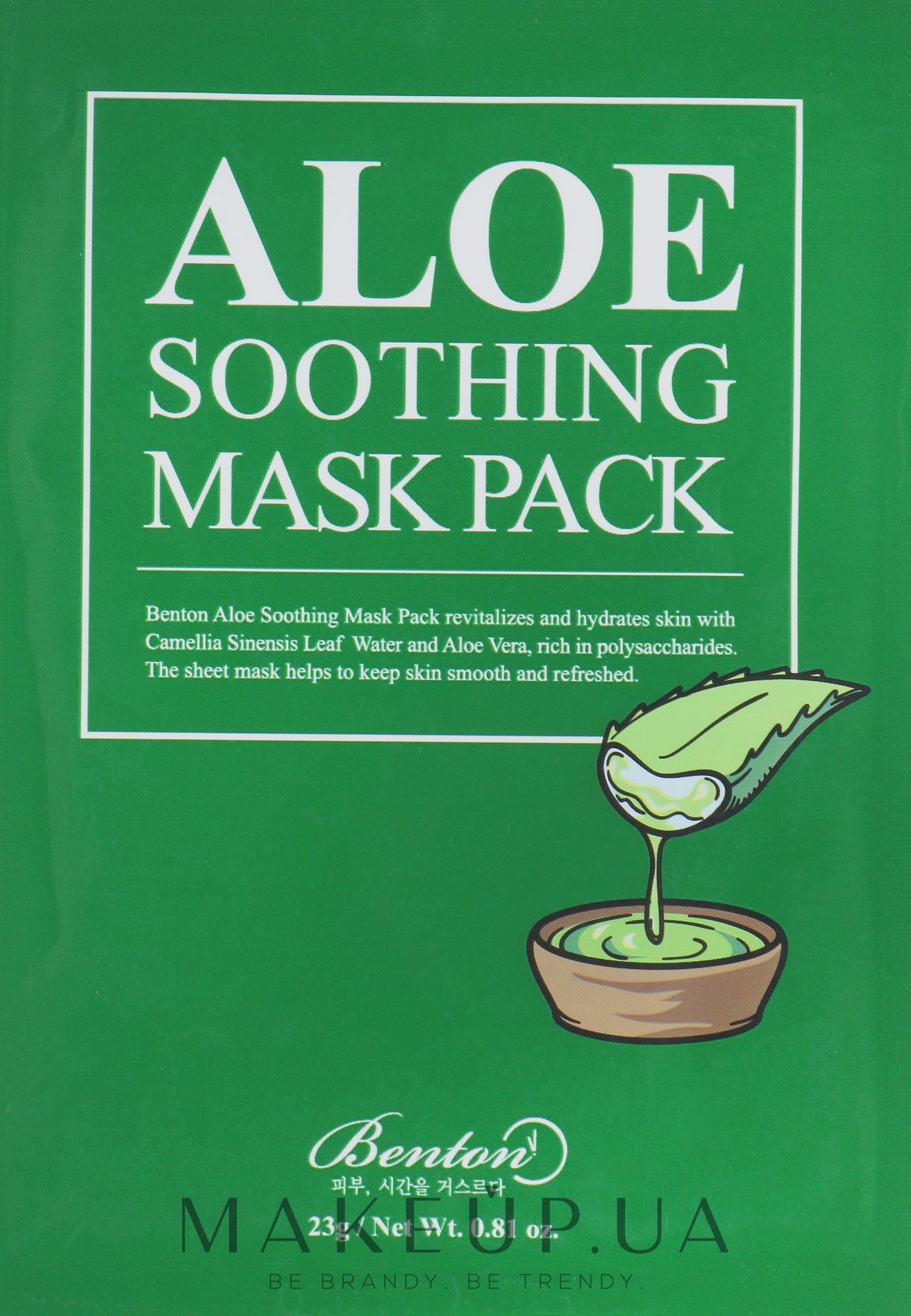Зволожувальна маска для обличчя - Benton Aloe Soothing Mask Pack — фото 1x23g