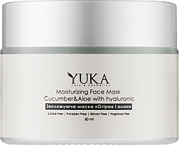 Парфумерія, косметика Зволожуюча маска "Огірок та алое" з гіалуроном - Yuka Moisturizing Face Mask Cream