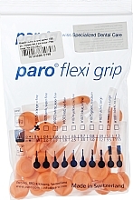 Межзубные щетки, х-тонкие, конические 1.9/5 мм, оранжевые с колпачком - Paro Swiss Flexi Grip — фото N1