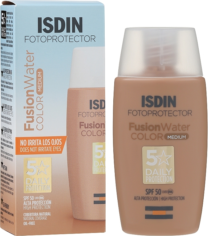 Сонцезахисний засіб для обличчя - Isdin Fotoprotector Fusion Water Color SPF 50+ — фото N2