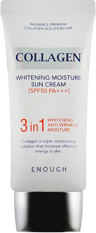 Солнцезащитный крем для лица с морским коллагеном - Enough Collagen 3in1 Whitening Moisture Sun Cream SPF50 PA+++ — фото N2