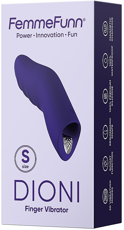 Пальцевый вибратор, размер S, фиолетовый - Femme Funn Dioni Finger Vibrator  — фото N4