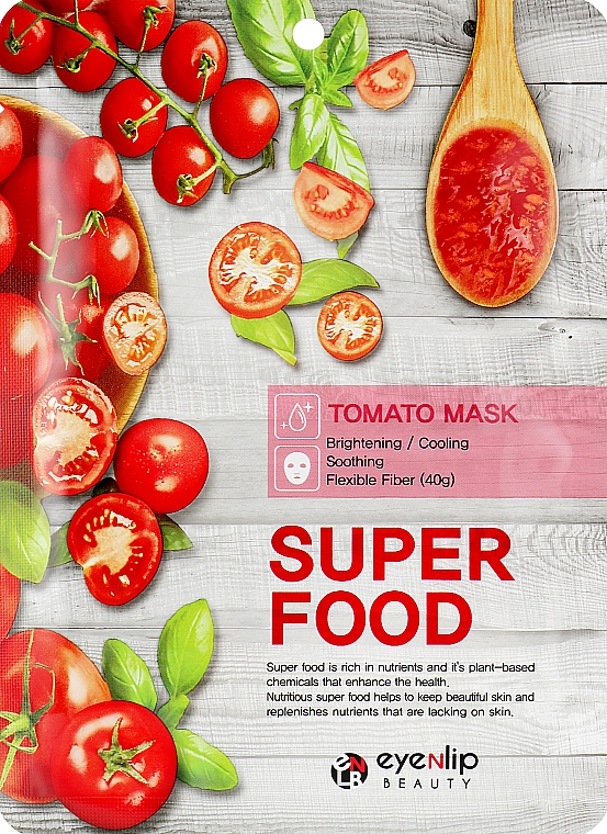 Тканевая маска для лица - Eyenlip Super Food Tomato Mask — фото N1