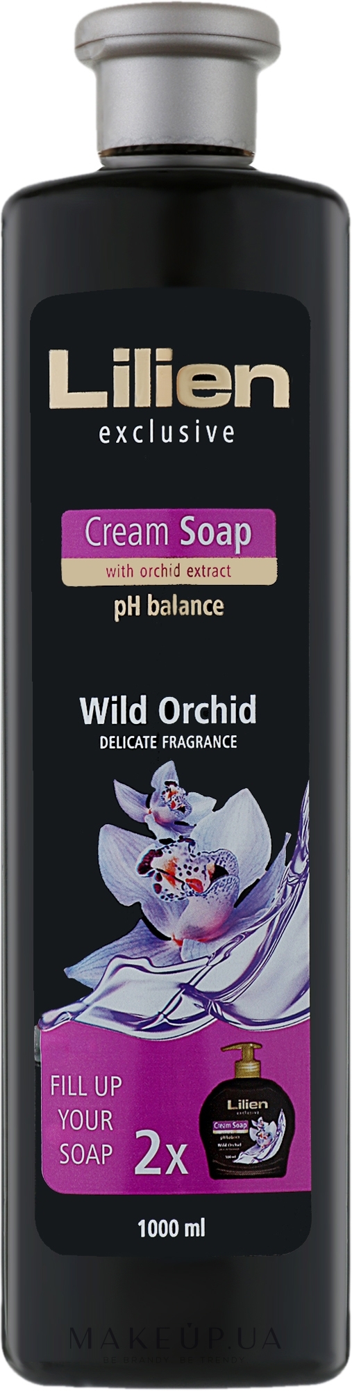 Рідке крем-мило "Дика орхідея" - Lilien Wild Orchid Cream Soap (змінний блок) — фото 1000ml