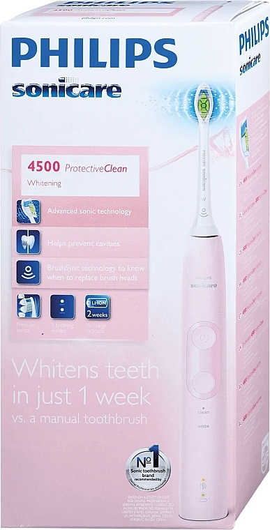 Электрическая звуковая зубная щетка - Philips Sonicare Protective Clean 4500 HX6836/24  — фото N2