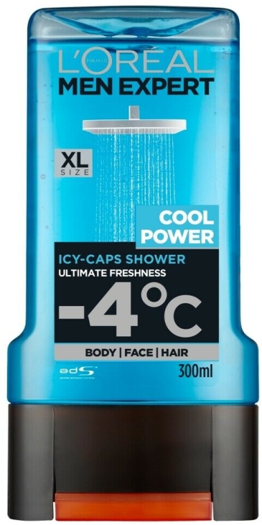 Гель для душа - L'Oreal Paris Men Expert Cool Power Icy-Caps Shower — фото N1