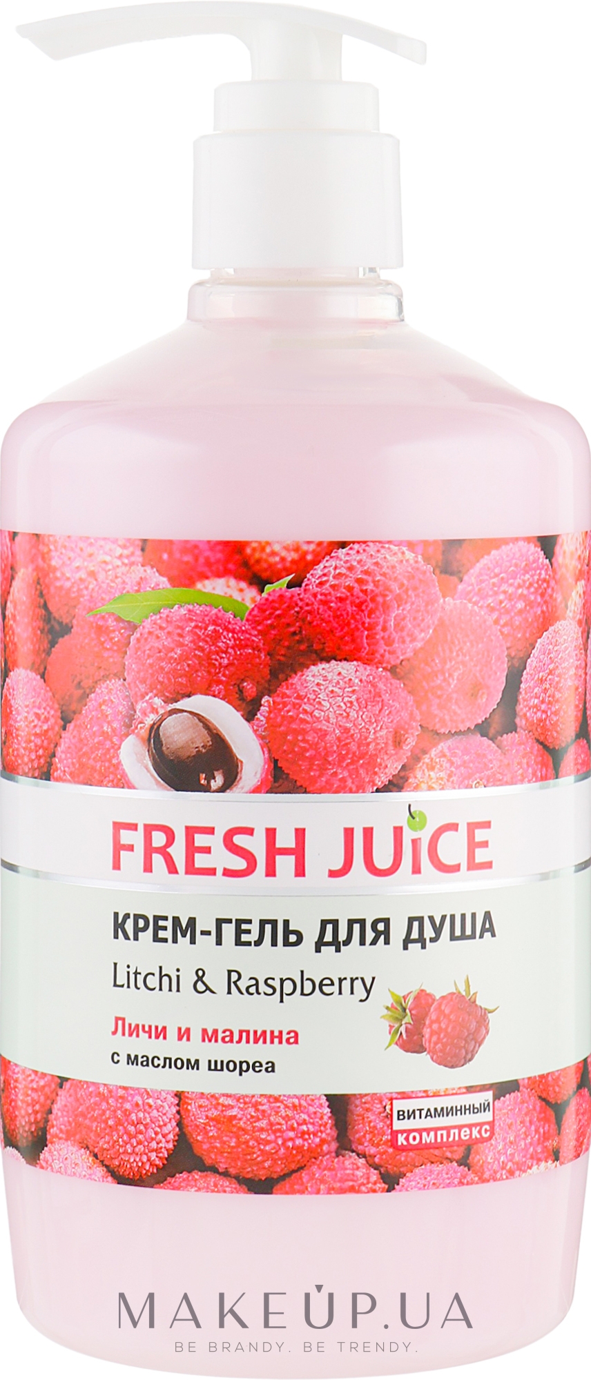 Крем-гель для душа "Личи и малина" - Fresh Juice Geisha Litchi & Raspberry — фото 750ml