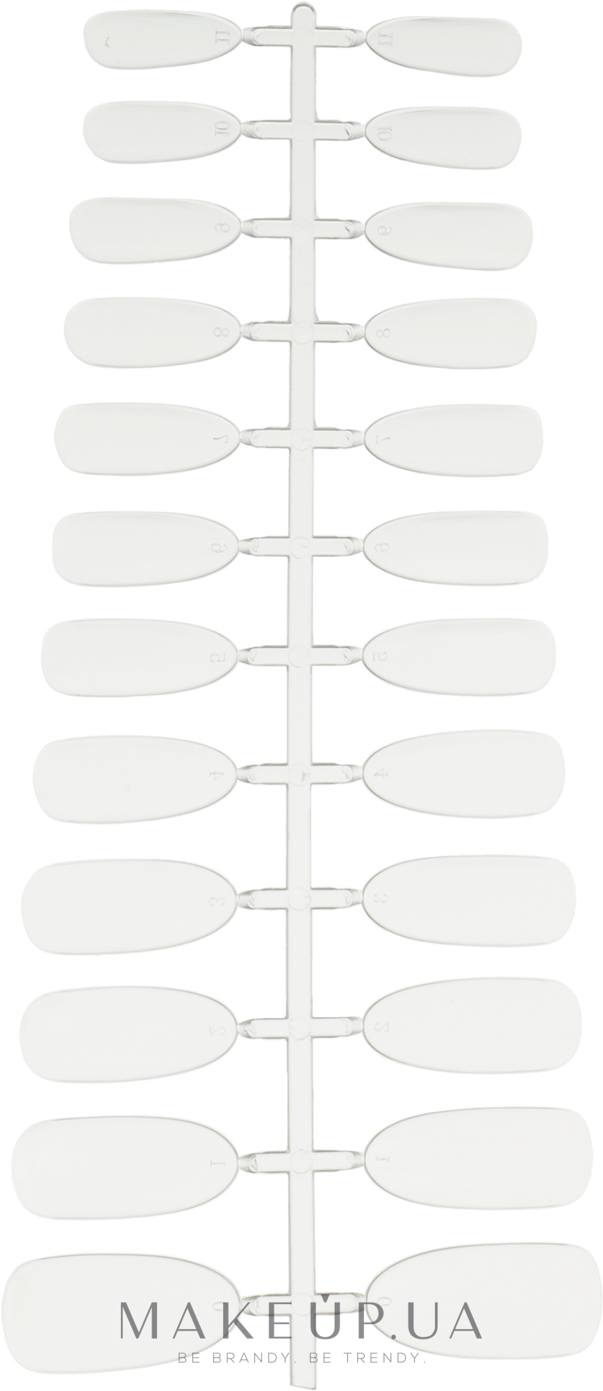 Гелеві тіпси для швидкого нарощування "Soft Oval", прозорі - Canni Clear Fast Gel Tips — фото 240шт