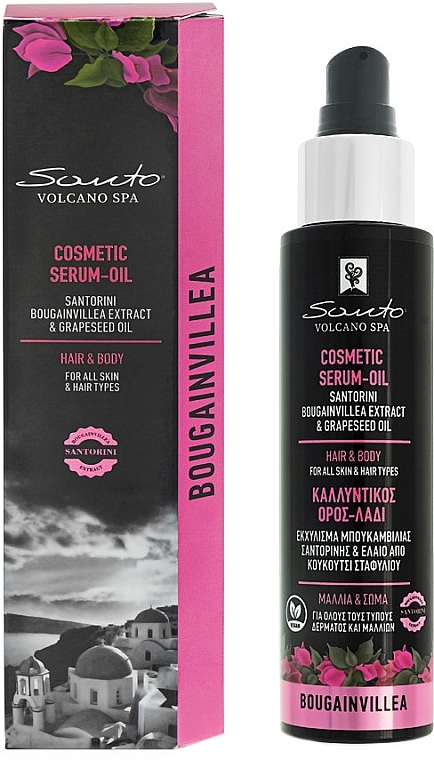 Масло для тела и волос - Santo Volcano Spa Bougainvillea Cosmetic Serum-Oil For Hair And Body — фото N1