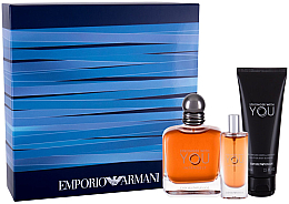 Духи, Парфюмерия, косметика Giorgio Armani Emporio Armani Stronger With You Intensely - Набор (edp/100ml + edp/15ml + sh/gel/75ml)