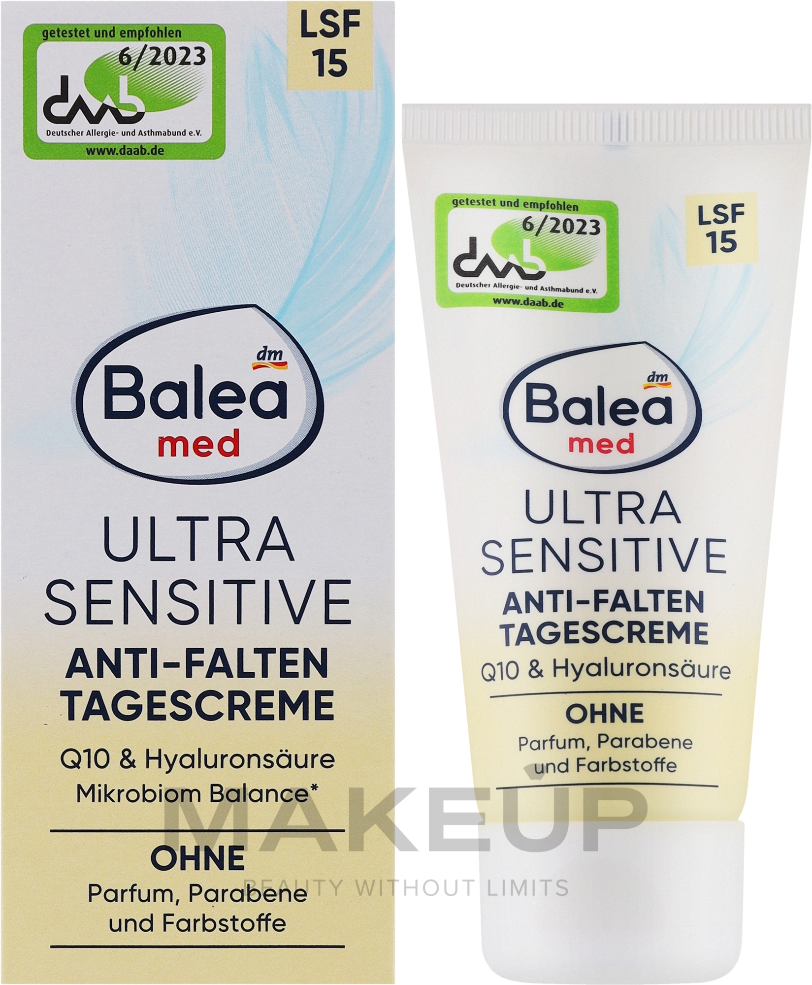Денний крем проти зморщок для чутливої шкіри обличчя - Balea Med Ultra Sensitive — фото 50ml