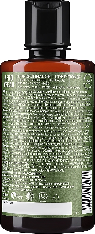 Кондиционер для волнистых, вьющихся и афроволос - Inoar Afro Vegan Conditioner — фото N2