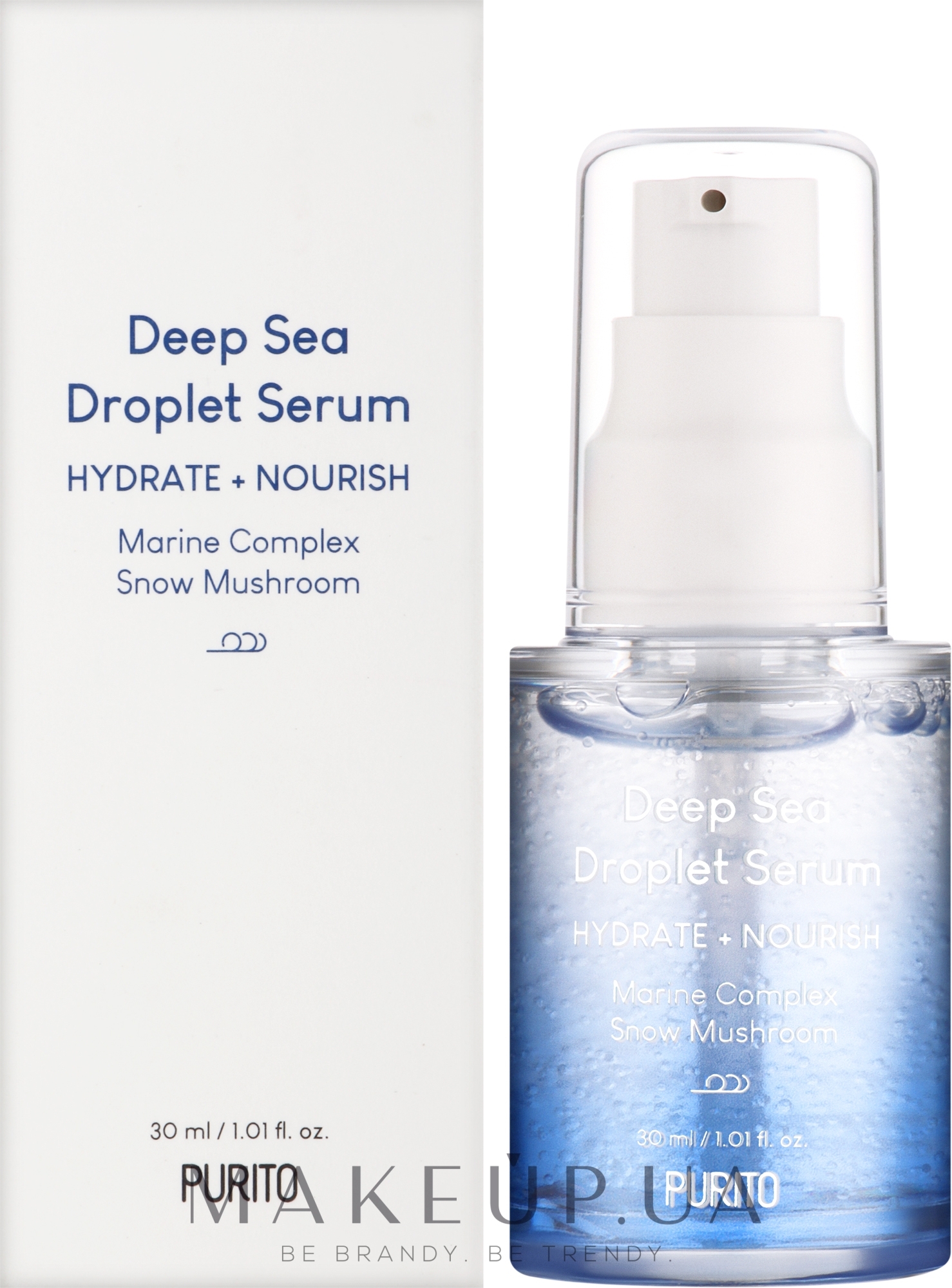 Увлажняющая минеральная сыворотка для упругости кожи - Purito Deep Sea Droplet Serum — фото 30ml
