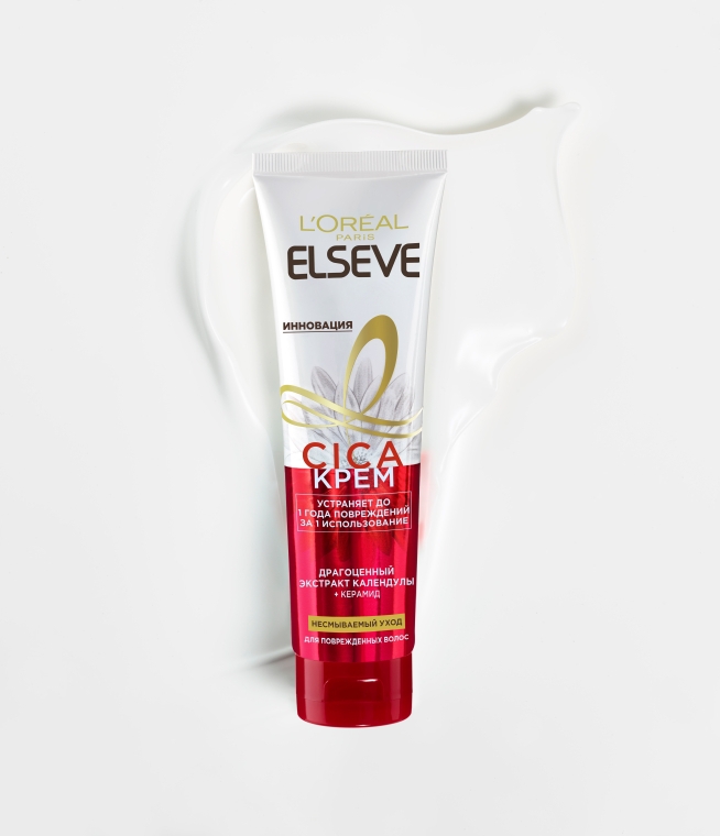 СС-крем незмивний для пошкодженого волосся - L'oreal Paris Elseve Cica Cream — фото N4