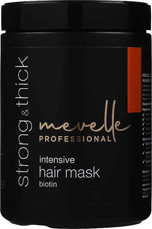 Зміцнювальна маска для волосся - Mevelle Strong & Thick Intensive Hair Mask Biotin — фото N1