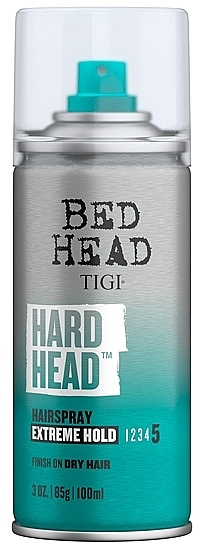 Лак для волос сильной фиксации - Tigi Bed Head Hard Head Hairspray Extreme Hold Level 5 — фото N2