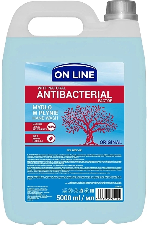 Жидкое мыло - On Line Antibacterial Liquid Soap (канистра) — фото N1