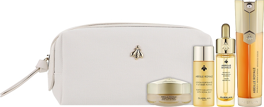 Набір - Guerlain Abeille Royale (ser/50ml + lot/40ml + oil/15ml + dcr/15ml + bag) — фото N2