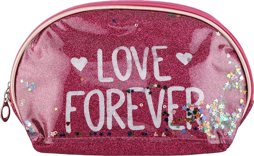 Косметичка CS1136P, малинова - Cosmo Shop Love Forever — фото N1