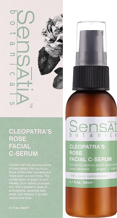 Крем-сыворотка для лица с витамином С "Роза Клеопатры" - Sensatia Botanicals Cleopatra`s Rose Facial C-Serum — фото N2