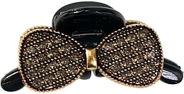 Парфумерія, косметика Заколка "Краб", чорна з коричневим камінням - Lolita Accessories