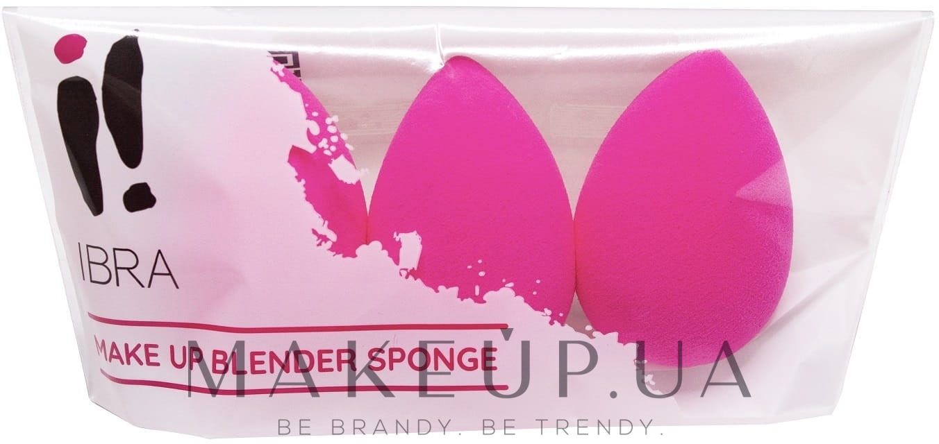 Набір спонжів для макіяжу, 3 шт., рожеві - Ibra Make Up Blender Sponge Pink — фото 3шт