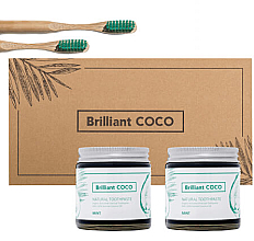 Духи, Парфюмерия, косметика Набор - Brilliantcoco Zero Waste (Toothpaste/2x120ml + toothbrush/2pcs)