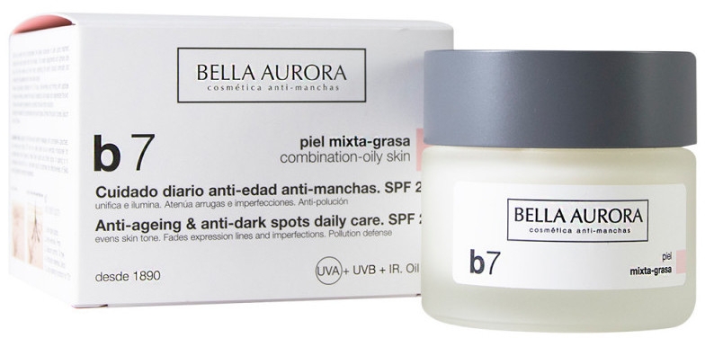 Крем против пятен для комбинированой и жирной кожи - Bella Aurora B7 Combination/Oily Skin Daily Anti-Dark Spot Care — фото N1