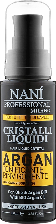 Жидкие кристаллы для волос с аргановым маслом - Nanì Professional Milano Liquids With Invigorating Toning Argan 