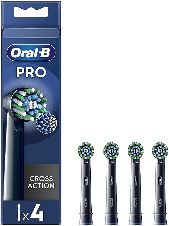 Змінна насадка для електричної зубної щітки, 4 шт. - Oral-B Pro Cross Action Black — фото N1