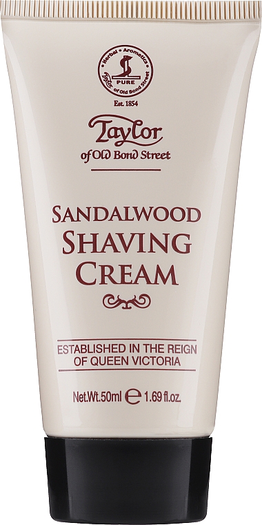 Крем для бритья "Сандаловое дерево" - Taylor Of Old Bond Street Sandalwood Luxury Shaving Cream (в тубе) — фото N1