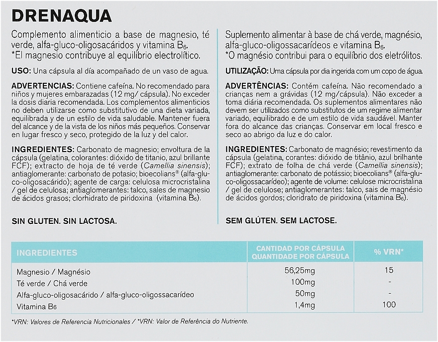 Пищевая добавка для выведения жидкости - Cumlaude Lab Drenaqua Capsules Food Supplements Duo — фото N3