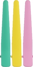 Парфумерія, косметика Затискач перукарський для волосся, зелений + рожевий + жовтий - Puffic Fashion