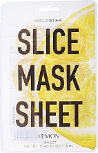 Парфумерія, косметика Маска-слайс для обличчя "Лимон" - Kocostar Slice Face Mask Sheet Lemon