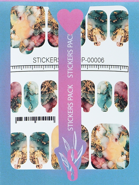 Дизайнерські наклейки для педикюру "Wraps P-00006" - StickersSpace — фото N1
