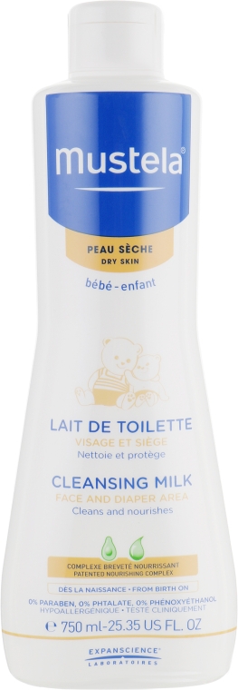 Очищающее молочко - Mustela Bébé Lait De Toilette