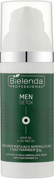 Крем для обличчя з ніацинамідом 5% - Bielenda Professional Men Detox — фото N1