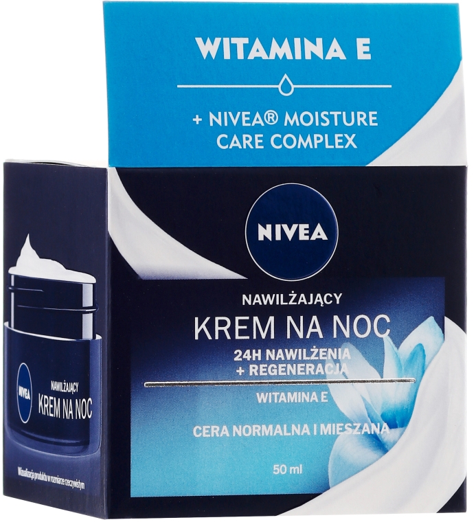 Відновлювальний нічний крем з вітаміном Е - NIVEA 24H Regenerating Night Cream With Vitamin E — фото N3