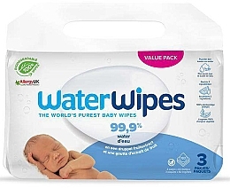 Парфумерія, косметика Дитячі вологі серветки, 3х60 шт. - WaterWipes Baby Wipes