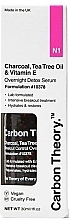 Нічна детокс-сироватка з олією чайного дерева та вітаміном Е - Carbon Theory Overnight Detox Serum Charcoal Tea Tree Oil & Vit E — фото N1