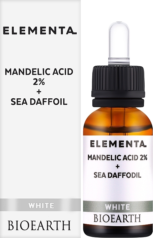 Сироватка для обличчя "Мигдалева кислота 2% + Морський нарцис" - Bioearth Elementa White Mandelic Acid 2% + Sea Daffodil — фото N2