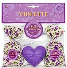 Духи, Парфюмерия, косметика Набор - Le Chatelard 1802 Violet & Blackberries (soap/100g + pouch/2 x 18g)